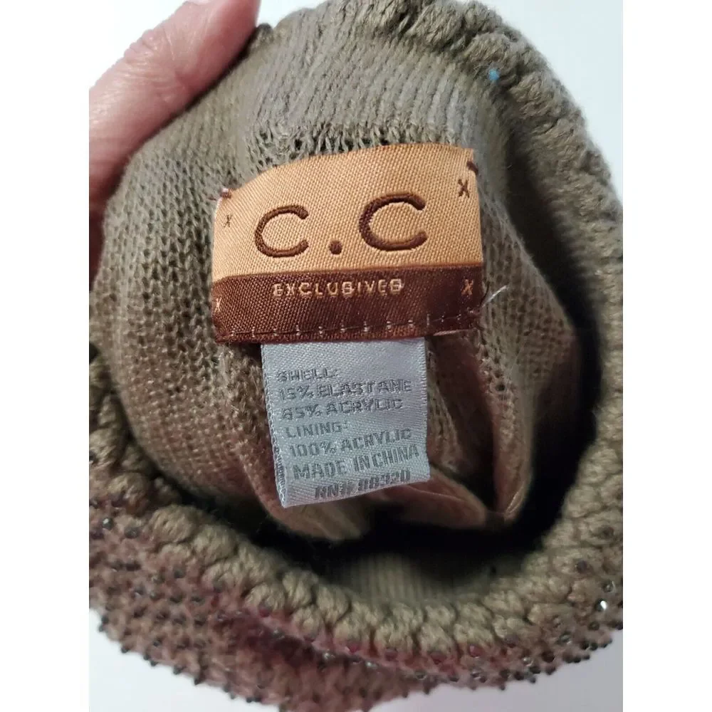 Half‎ Gem Slouch Beanie Light Brown